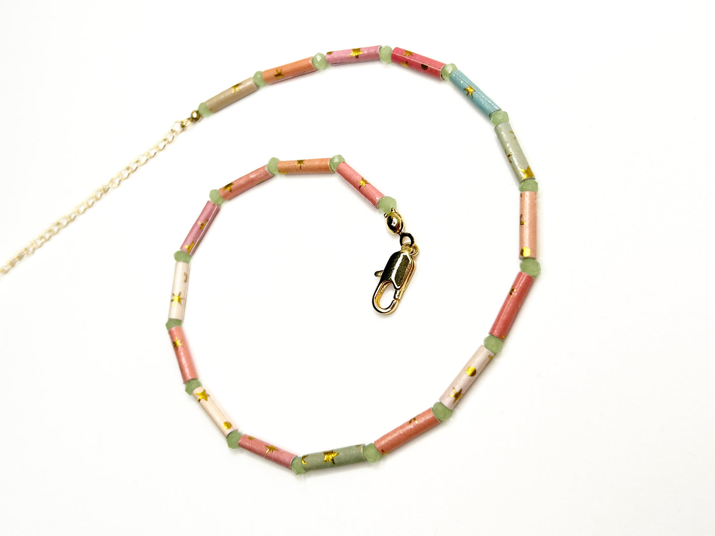 Pastel Beaded Bracelet, Anklet, Necklace